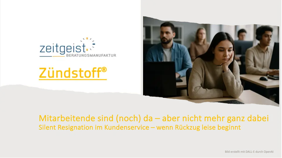 Illustration zum Thema Silent Resignation aus dem Zeitgeist Blog