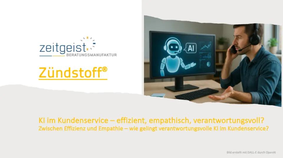 KI im Kundenservice — Motiv aus dem ZEITGEIST Blog