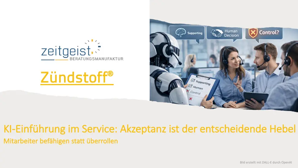 Zeitgeist Beratungsmanufaktur – KI-Einführung im Kundenservice